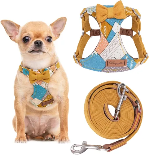 Vista 7 de Arnés sin tirones Puppytie para perro, con correa multifunción, pechera suave y ajustable para mascota, no ahorca, chaleco a prueba de escape, cielo