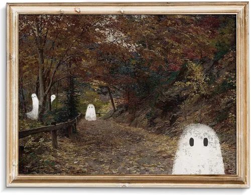 Vista 11 de uniro Arte de Pared de Pintura Rústica de Calabaza de Otoño, Pintura de Naturaleza Muerta de Calabaza, Arte Rústico de Otoño, Impresión de Pared