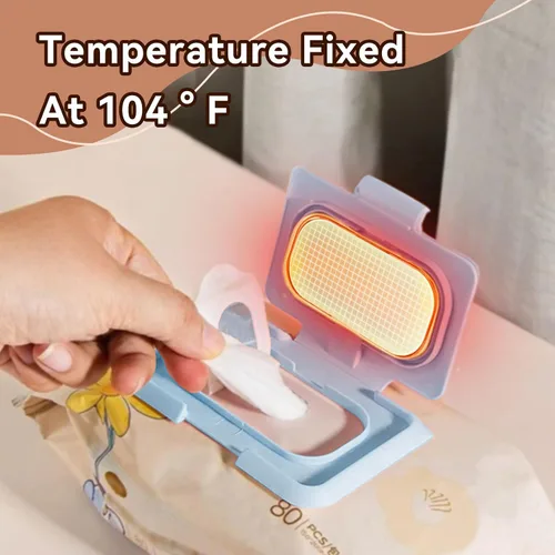 Vista 2 de Calentador de toallitas para bebés, temperatura constante de calentamiento uniforme, calentador portátil de toallitas húmedas USB para bebés