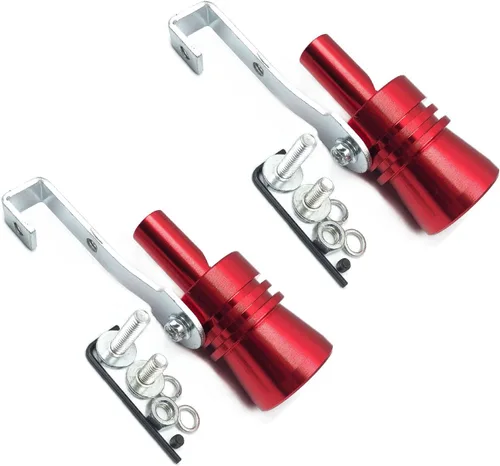 Vista 10 de DEVMO Silenciador de escape universal de aleación de aluminio de tamaño XL, silenciador de tubo de escape de sonido turbo para coche (XL-negro)
