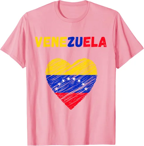 Vista 89 de Camiseta con la bandera venezolana con corazón de Venezuela, Negro