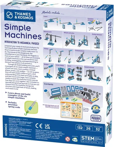 Vista 2 de Thames & Kosmos Kit de Experimentación Científica y Construcción de Modelos de Máquinas Simples, Introducción a la Física Mecánica, Construye 26