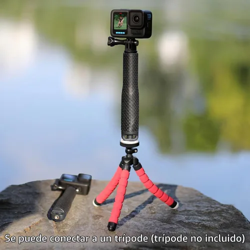 Vista 6 de GEPULY Agarre de mano bajo el agua para GoPro/DJI/Insta360/AKASO Negro