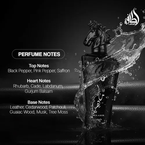 Vista 2 de Lattafa Maahir Black Edition Eau De Parfum en aerosol, 3.4 onzas (unisex)