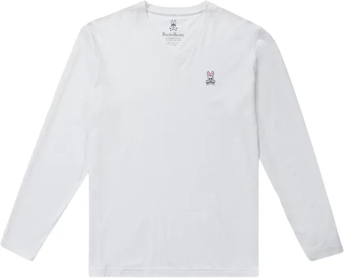 Vista 3 de Psycho Bunny Camiseta de manga larga con cuello en V para hombre