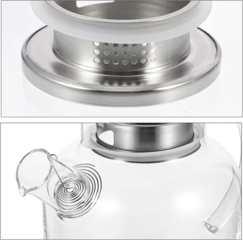 Vista 2 de CALLARON Mango ergonómico Jarra de vidrio Jarra de agua de refrigeración Tetera Jarra de jugo de cocina esencial