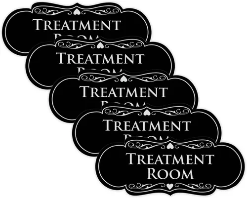 Vista 47 de Signs ByLITA Señal de sala de tratamiento de diseñador (negro) - Pequeño
