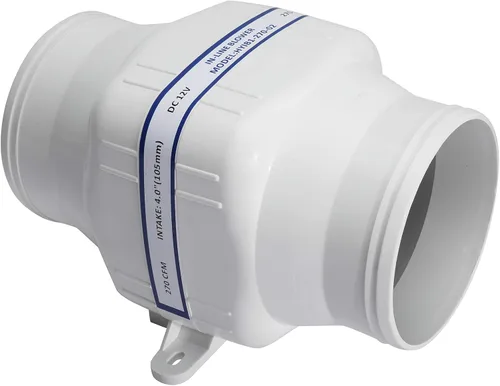 Vista 8 de YaeMarine Marine Boat en línea soplador de aire de sentina 12 V eléctrico 4 "barco motor soplador 270CFM con seis cuchillas para yate velero barcos