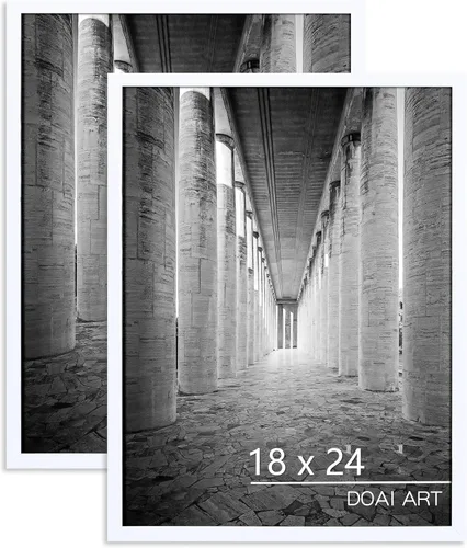 Vista 30 de DOAI ART Marco de fotos de 5x7 pulgadas, marco negro de 5x7 pulgadas para exhibición horizontal o vertical con montaje en pared y sobremesa Marco