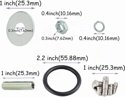 Vista 3 de Tornillos de aluminio frío para parachoques de liberación rápida para parachoques de coche, 4 piezas (plateado 1)