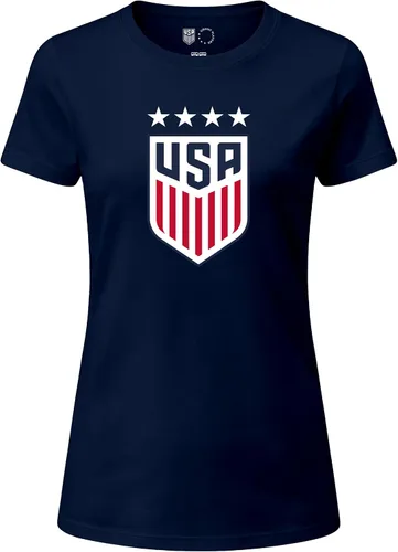 Vista 4 de Icon Sports Camiseta de algodón con licencia oficial del equipo nacional de fútbol femenino de EE. UU. - Mujeres - 67WCT