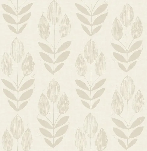 Vista 9 de NuWallpaper NU2459 - Empapelado adhesivo Folk Tulip, Neutro