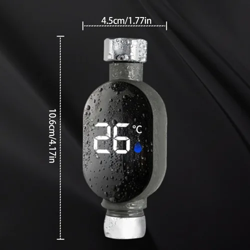 Vista 5 de Medidor de temperatura de ducha Medidor de pantalla digital LED Termómetros de agua para el hogar Termostato de baño Medidor de ducha