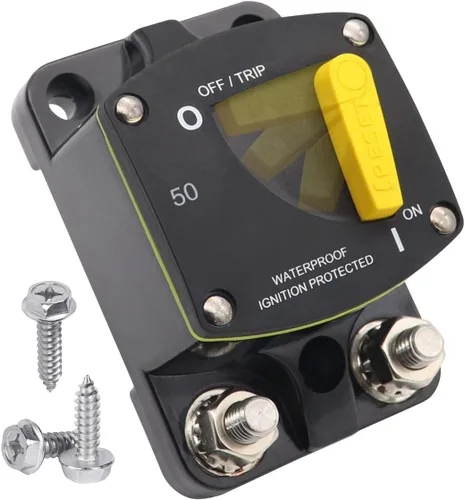 Vista 40 de E69 Interruptor de circuito de 10 A T3 con restablecimiento manual Mini de montaje en superficie IP66 Interruptor conmutable de 10 A