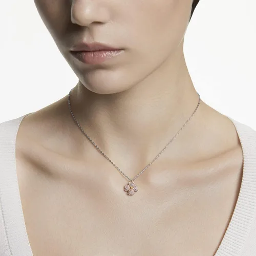 Vista 5 de Swarovski Latisha Flower Necklace, Earrings, and Bracelet Crystal Jewelry Collection, Rose Gold Tone & Rhodium Tone Finish