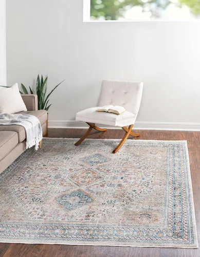 Vista 18 de Unique Loom Newport Collection - Alfombra de área - Rosecliff (Runner 2' 0" x 3' 11", Multi/Azul)