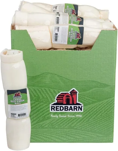 Vista 13 de Redbarn Pet Products Rollos de mejillas de res totalmente naturales para perros, mejillas de vaca sin granos, ricos en colágeno, disponibles