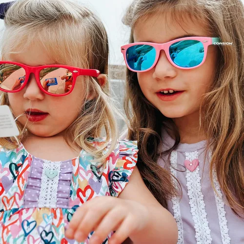Vista 53 de Lentes de sol polarizados de goma elastómero termoplástico (TPEE) flexible, para niñas y niños de 3 a 9 años