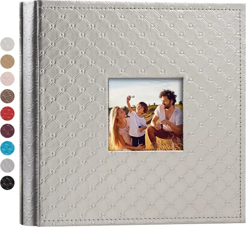 Vista 39 de Mublalbum Álbum de fotos pequeño de 4 x 6 pulgadas, 100 fotos, cubierta de cuero, libro de fotos con bolsillos horizontales para bebé, boda, Negro