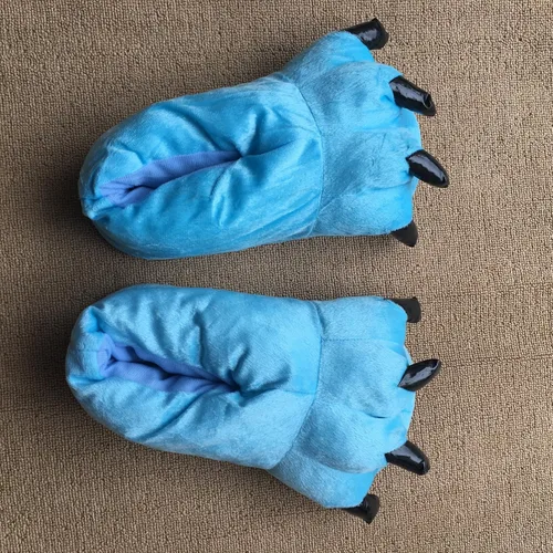 Vista 68 de Zapatos de casa cálidos de felpa con pies de animales para disfraz