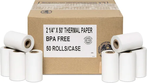 Vista 12 de Papel térmico de 1 3/4 pulgadas (44 mm) x 220 pies (50 rollos)