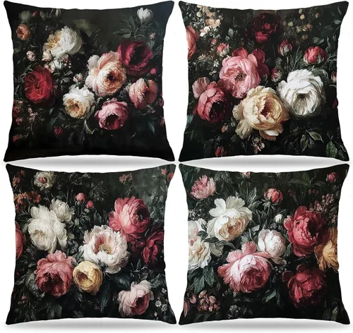 Vista 51 de Fundas de Almohada Gótica de Polilla y Mariposa 18x18, Fundas de Almohada Celestial de Luna de Academia Oscura para Sofá, Decoración Gótica