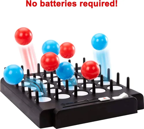 Vista 6 de Mattel Games Juego de fiesta desplegable de rebote para niños, adultos y noche familiar, rebote rápido o pelotas van volando para 1-4 jugadores