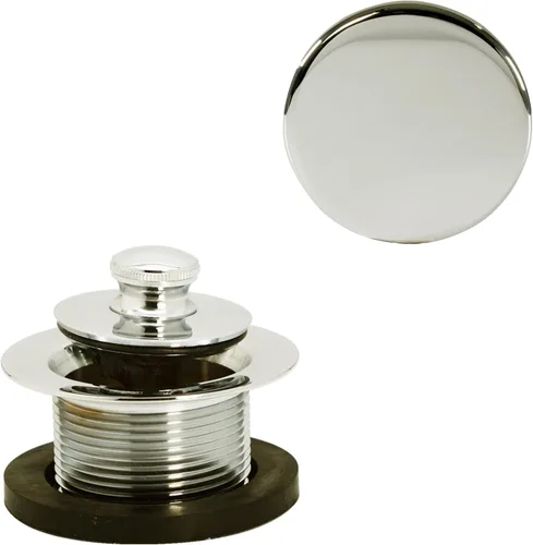 Vista 16 de Westbrass D94H-12A 1-1/2" NPSM - Drenaje de bañera con rosca gruesa y cierre con placa frontal ilusoria sin orificios, bronce antiguo