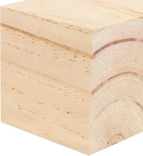 Vista 5 de NINGWAAN - 45 cubos de madera para manualidades de 2 pulgadas, bloques cuadrados para tallar madera, cubos de madera sin terminar, bloques de madera