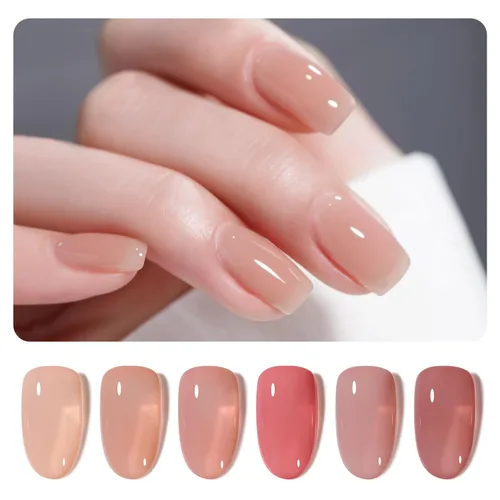 Vista 37 de GAOY Berry Collection - Esmalte de uñas en gel, color rosa intenso, borgoña, rojo, cereza y magenta, kit de esmalte de uñas para manicura de salón