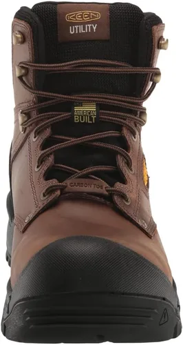 Vista 3 de KEEN Utility Botas de trabajo Independence de 6 pulgadas con punta compuesta impermeable para hombre Negro (Dark Earth/Black)