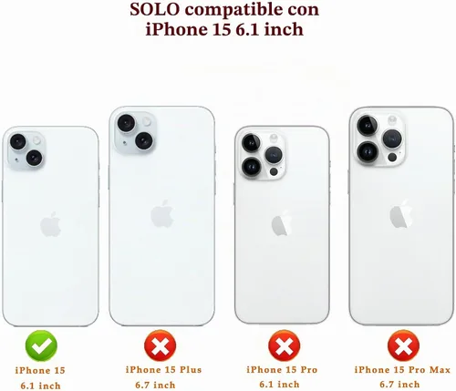 Vista 2 de DEFBSC Funda para iPhone 15 con bonito diseño ondulado, color negro