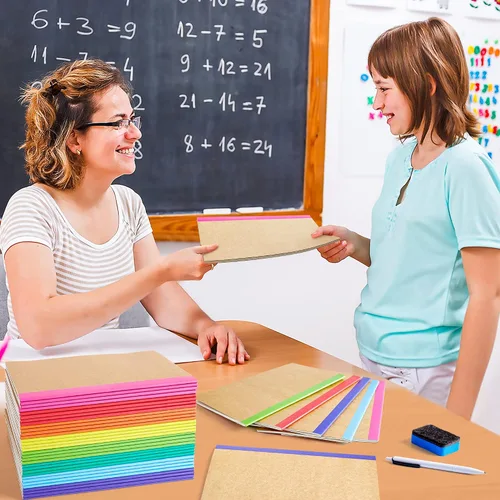 Vista 5 de Paquete de 32 cuadernos de composición a granel, Feela cubierta de papel kraft rayado en blanco con reglas universitarias, diarios de viaje
