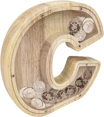 Vista 22 de FixtureDisplays® Alcancía de madera para gatos, alcancía de ahorro para niños, bonita moneda de recuerdo para niños y niñas, es un regalo único