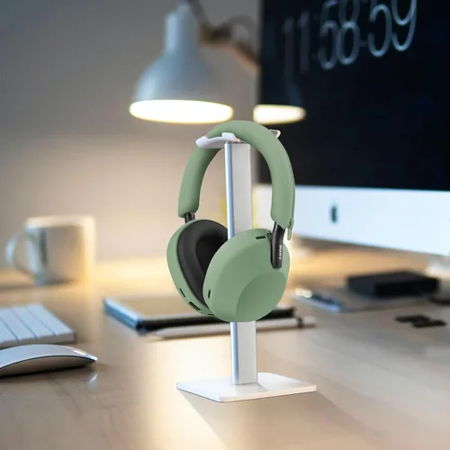 Vista 8 de Funda de silicona para Sony WH-1000XM5, Sony xm5 Wireless Headphones Funda protectora, color verde cactus