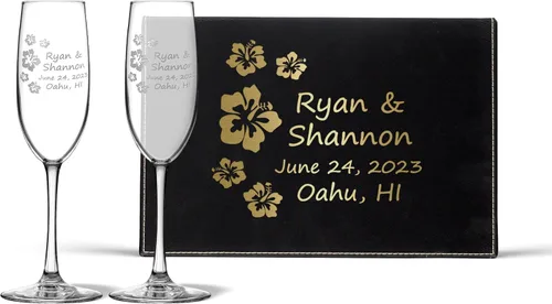 Vista 28 de Copas de champán personalizadas para boda, copas de brindis de aniversario, copas de boda, señor y señora, regalo de boda, copas de champán