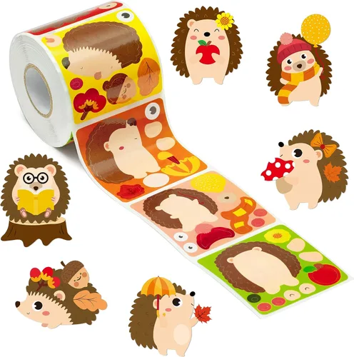 Vista 27 de Haooryx Fall Pumpkin Stickers Roll, 300 Pcs Make Your Own Halloween Pumpkin