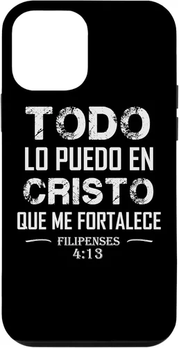 Vista 16 de Filipenses - Carcasa para iPhone 17 con texto en inglés "Todo Lo Puedo En Cristo