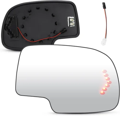 Vista 9 de Espejos laterales izquierdo y derecho con calefacción y señal de giro para 2003-2006 Cadillac Escalade ESV EXT, Chevy Avalanche, Silverado