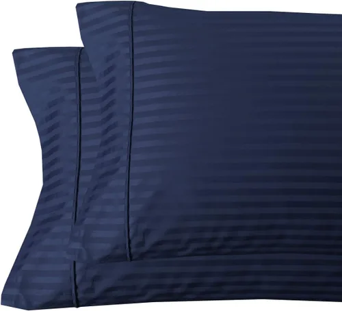 Vista 27 de Royal Tradition Damasco rayado 580 hilos, 100 % algodón tamaño Queen juego de sábanas de cama beige
