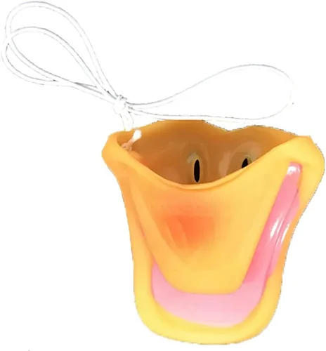 Vista 2 de NOVELTY GIANT WWW.NOVELTYGIANT.COM Duck Bill Beak Nose Máscara de plástico suave para disfraz de color amarillo