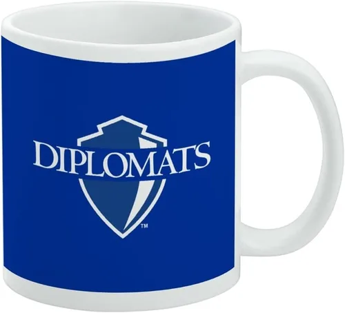 Vista 386 de Taza de cerámica con el logotipo principal de la Universidad Rider, taza de regalo novedosa para café, té y bebidas calientes, 11oz, blanca