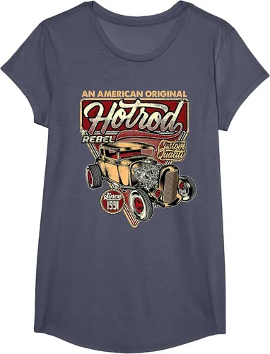 Vista 69 de Camiseta vintage Hot Rod Speed and Power para hombre Asphalt Grey