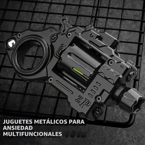 Vista 3 de Juguetes de Metal para Girar para Adultos Pistola: Fidget Spinner Juguetes de Girar Geniales para Hombres Anillo de Spinner para Alivio del Estrés