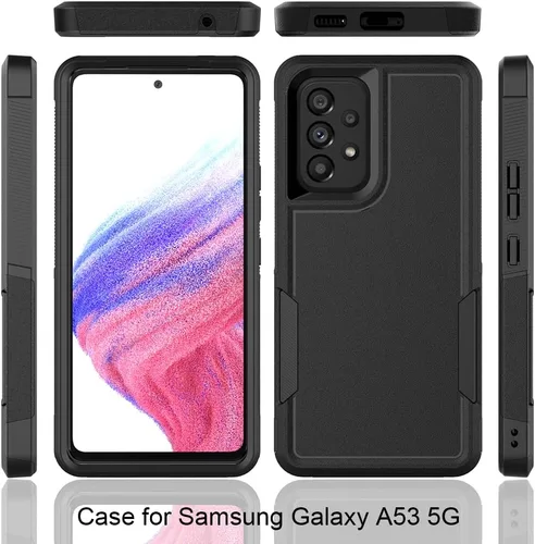 Vista 115 de Jeylly Compatible con Samsung Galaxy A22 5G Funda, Funda Samsung A22 5G con 2pcs protectores de pantalla de vidrio templado