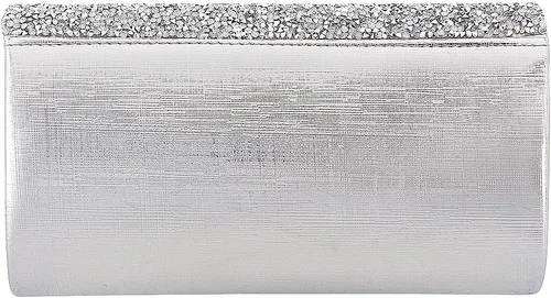Vista 4 de Naimo Bolso de mano con diamantes de imitación brillantes para boda, fiesta de noche