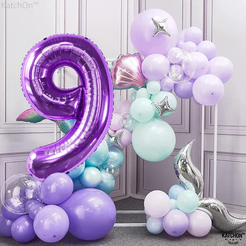 Vista 260 de KatchOn Globo negro del número 1 de 40 pulgadas, globo de feliz cumpleaños Large Mylar Number One Balloon for 1st Birthday Decorations, Foil