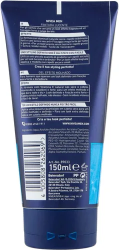 Vista 3 de Nivea Gel de peinado Aqua para hombre Mega Strong 6 5.1 fl oz / 3.0 fl oz x 2 Gel