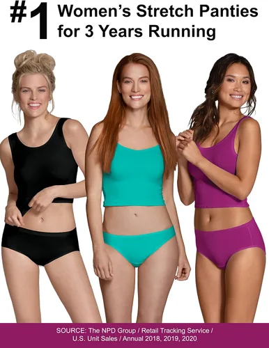 Vista 8 de Fruit of the Loom - Ropa interior sin costuras de mujer talla regular y extragrande