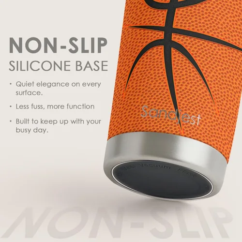 Vista 4 de SANDJEST Vaso de baloncesto con aislamiento de acero inoxidable de 20 onzas, taza de café de viaje, vasos deportivos, regalos para amantes